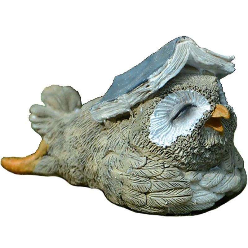 Креативная птица смола милая сова животные бонсай фея украшение для сада