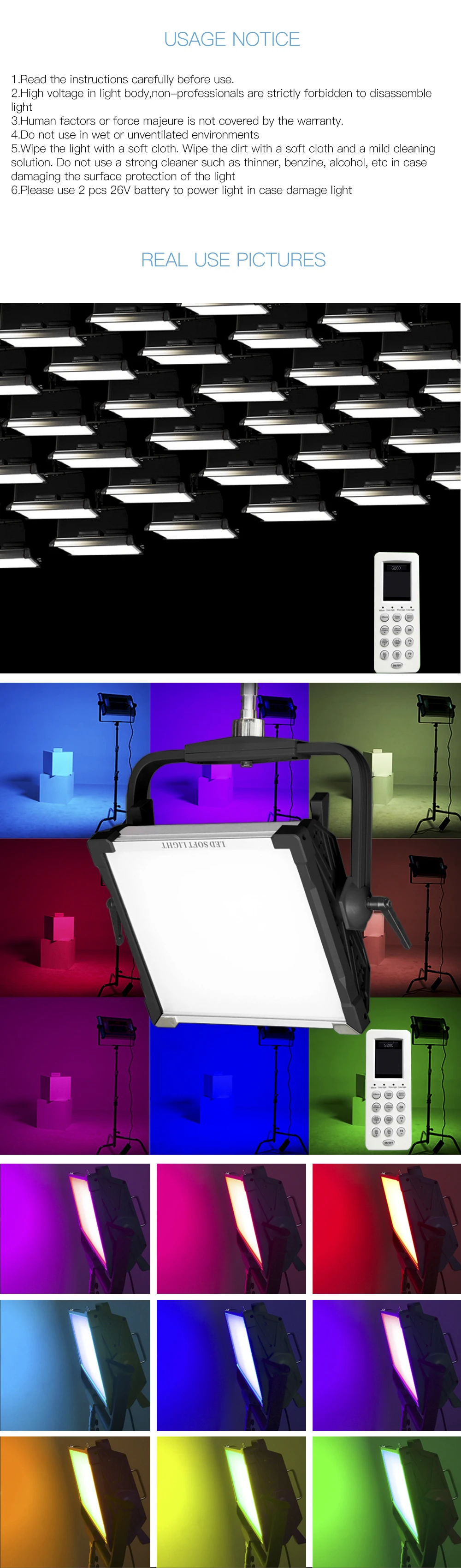 200 Вт полноцветный RGB светодиодный светильник, непрерывный видео мягкий светильник 2800-9990 k, управление через приложение, затемнение с 12 цветовым эффектом, PK ARRI S30 для St