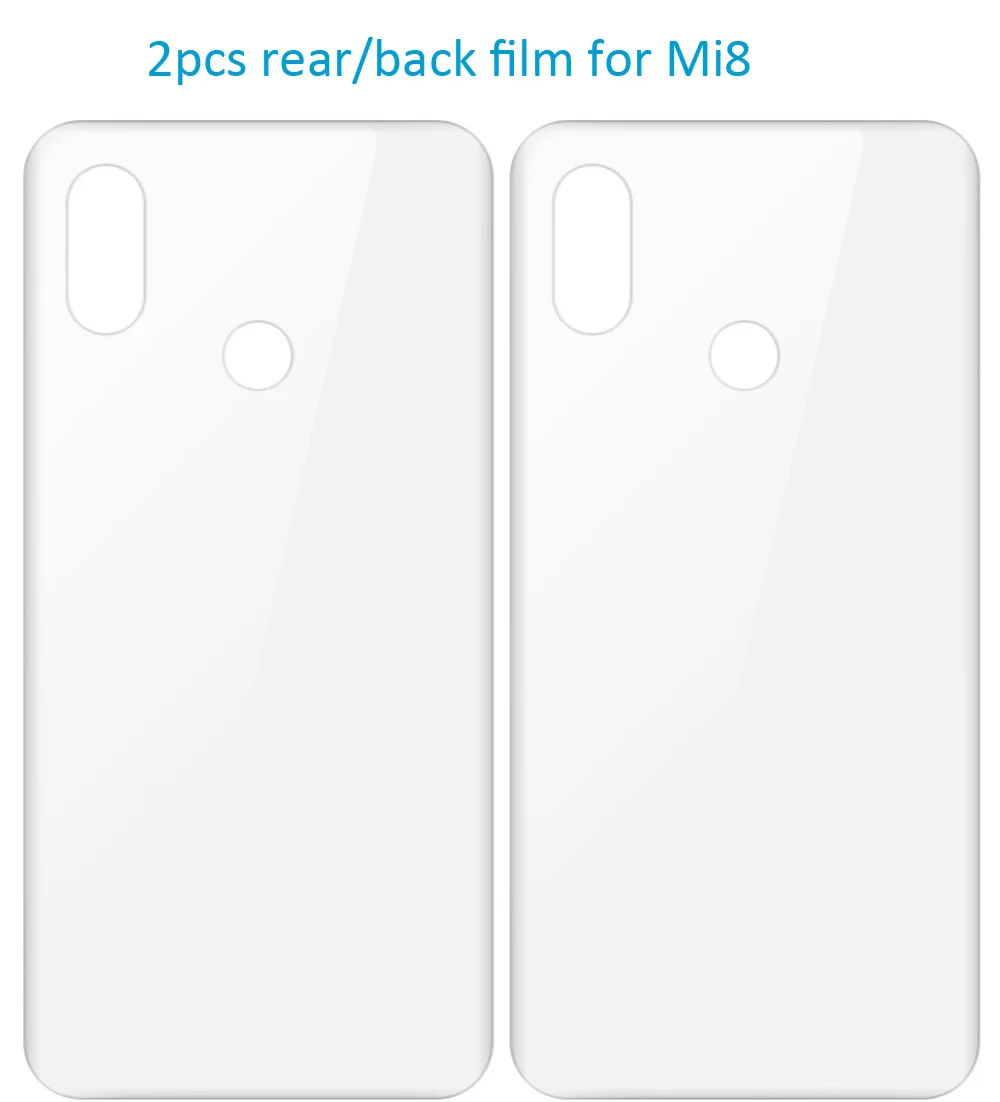 2pcs back film Imak Гидрогелевая пленка 3 III для Xiao mi 8 mi 8 Se Lite Pro Explorer задняя Передняя Задняя Защитная Прозрачная Олеофобная пленка - Цвет: 2pcs back film