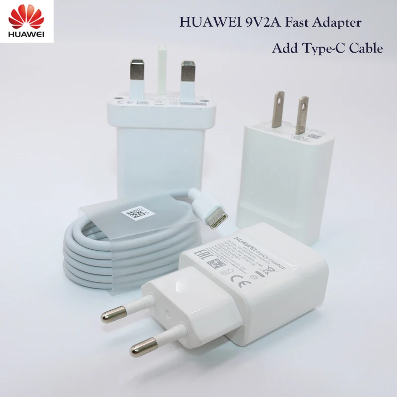 Зарядное устройство Huawei для Nova 3 3i 4 Honor 9 8X P7 P8 P9 P10 P20 Lite Mate 7 8 В 2 А QC 2.0 USB Type-C быстрая