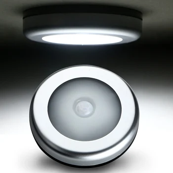 

6 LEDs Motion Sensor Cabinet Light Battery-Powered Wireless Detector Light Auto On/Off Lamp Protect Eye Lamp Cabinet Light