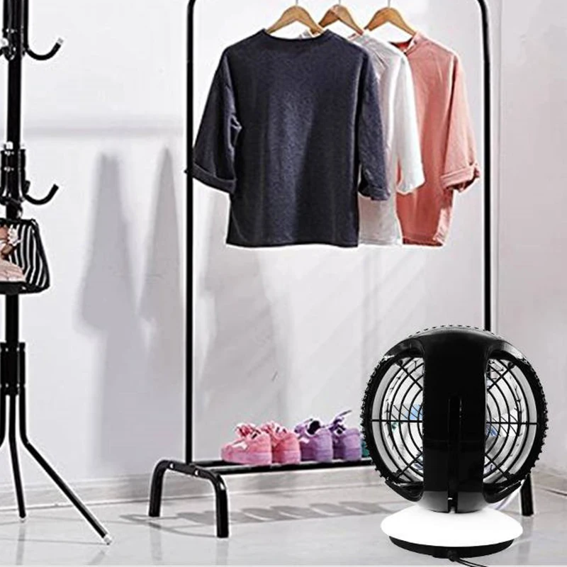 6 Inch USB Portable Desk Fan,2-Speed Control USB Powered Fan(Black/White
