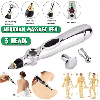 

Electronic Acupuncture Pen Electric Meridians Laser Therapy Heal Massage Stick Pen Meridian Energy Pen Relief Pain Relax Tools
