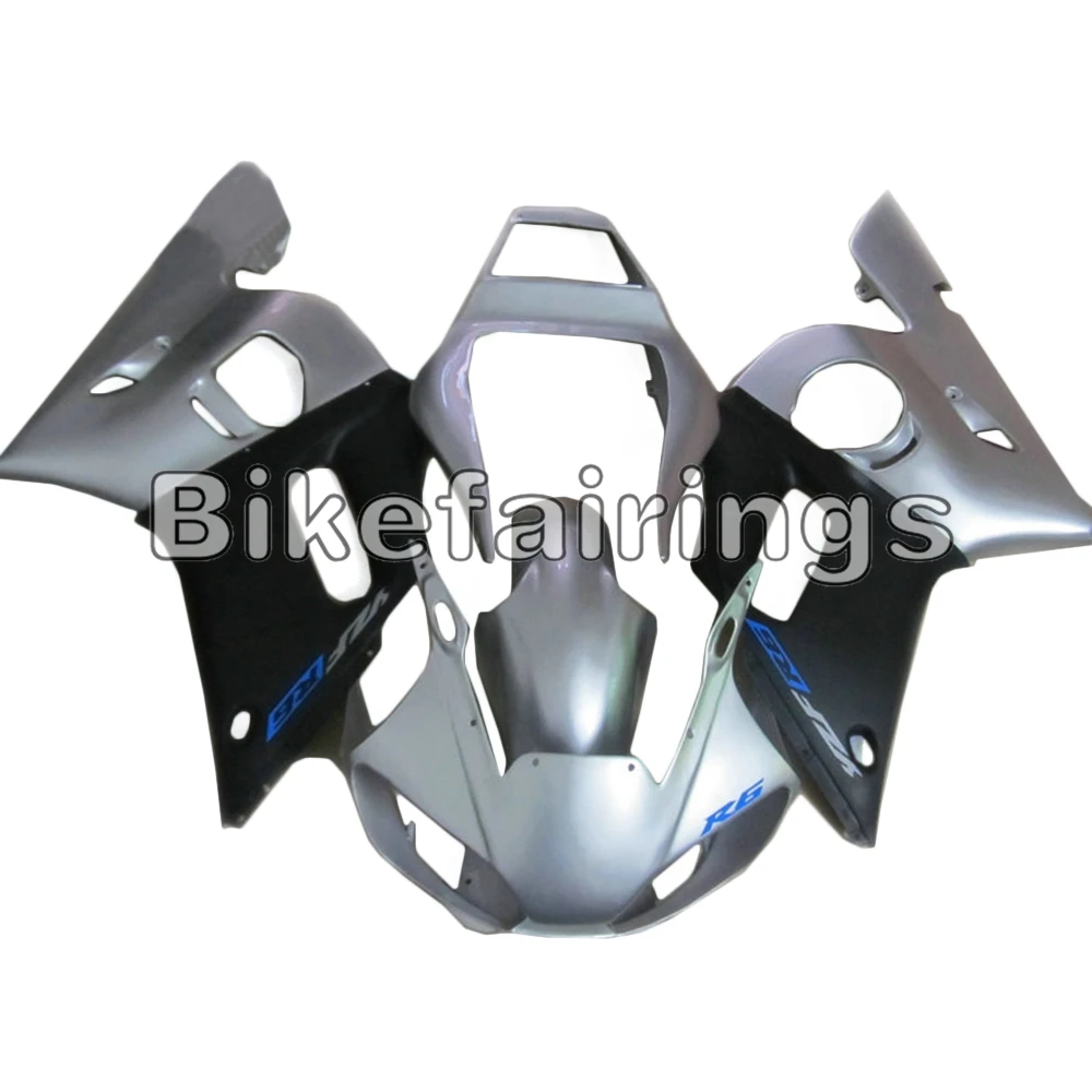 Капоты для Yamaha YZF-600 R6 1998 1999 2000 2001 2002 R6 впрыска ABS в комплекте серебряный и черный кузов комплект крышек
