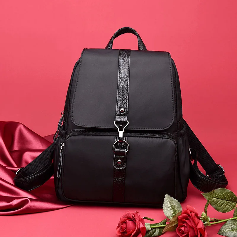 Элегантные женские нейлоновые рюкзаки Mochila Feminina повседневные школьные рюкзаки для девочек большой емкости рюкзак Водонепроницаемый рюкзак для путешествий