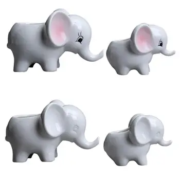 

Simple Outdoor Gardening Creative Fleshy Flower Pots Elephant Ceramic Pots Desktop Potted Ornaments Hotel