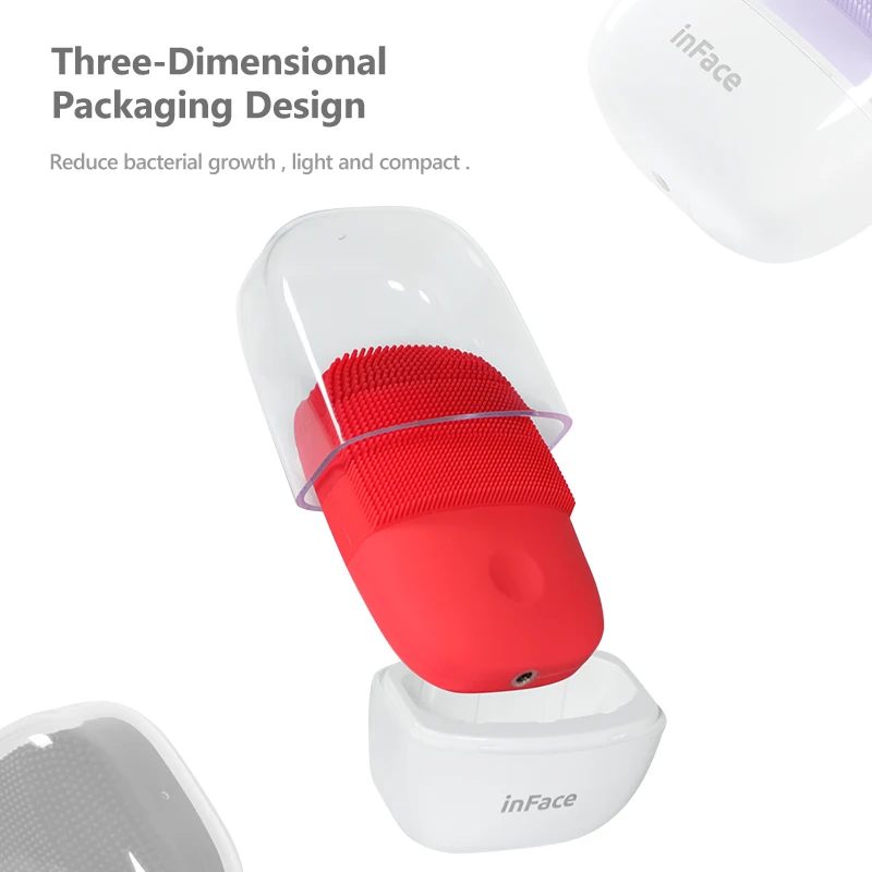 Inface Facial Cleansing Brush Upgrade Version Electric Sonic Silicone Face Brush Deep Cleansing Facial Cleanser