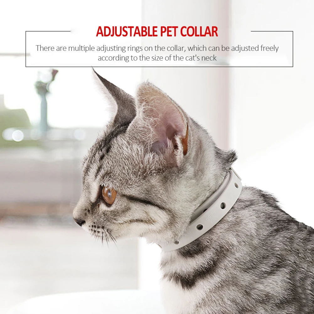 Durable Collars Pet Products Dogs Cats Collar Anti Mosquito Flea Repellent Silicone Adjustable Pet Collar Decoration