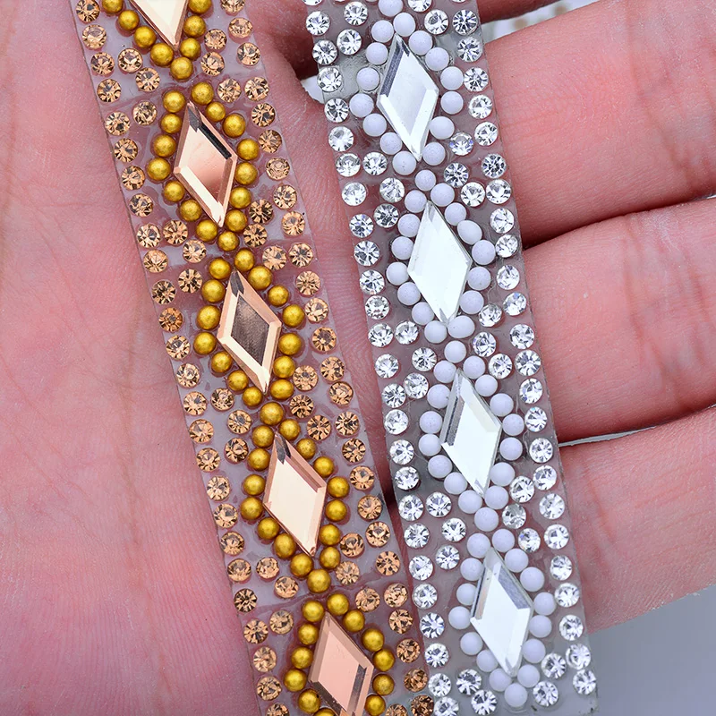 JUNAO-5-Yard-15mm-Clear-White-Hotfix-Rhinestone-Fabric-Chain-Glass-Trim-Bridal-Applique-Strass-Crystal (5)