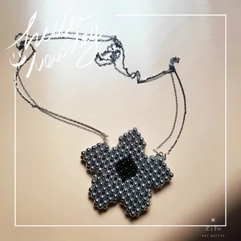 

Hiboom 2020 Pattern Style Chain Small Bag Small Group Design Beaded Slant Straddle Bag Simple Matching With Zero Wallet