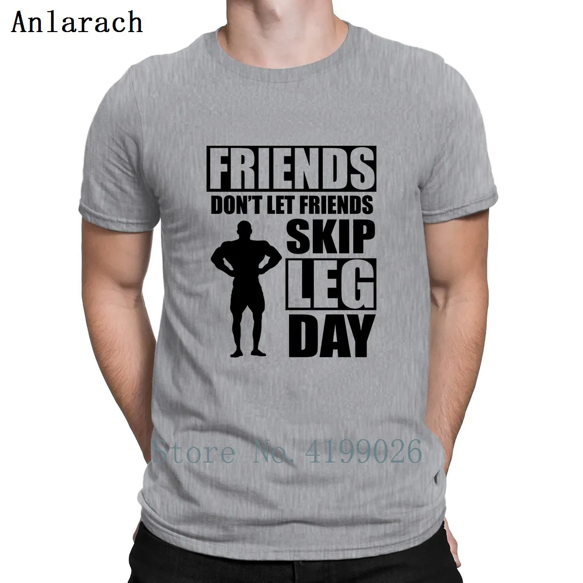 Футболка с принтом «Friends Don't Let Friends Skip Leg Day», Весенняя Мужская футболка с круглым воротником, лидер продаж