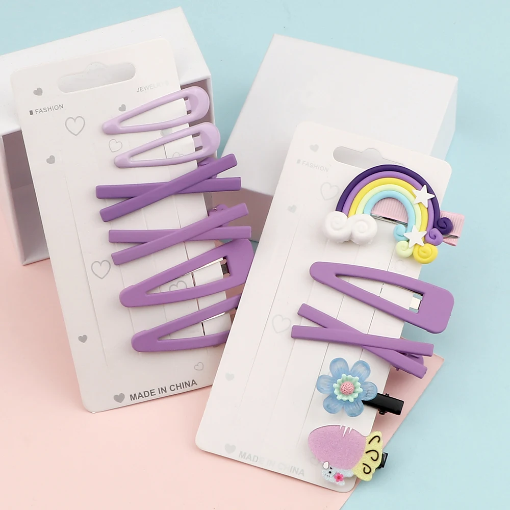 Mixed 5Pcs/Set Hair Clips Accessories Sweet Simple BB