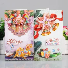Горячие 40 шт Счастливого Рождества карты с конвертом набор красочные поздравительные открытки желаний новогодние праздники рождественские открытки оптом