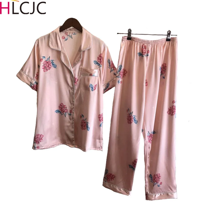 Новинка 2020 стильные пижамы с коротким рукавом и принтом весенние женские летние