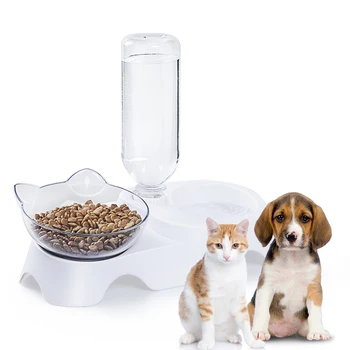 

Non-slip Cat Water Bottle Eating and drinking Pet Dog Bowls Anti-choke Pet Feeder Elevated Cat Bowls Automatic Water Refill