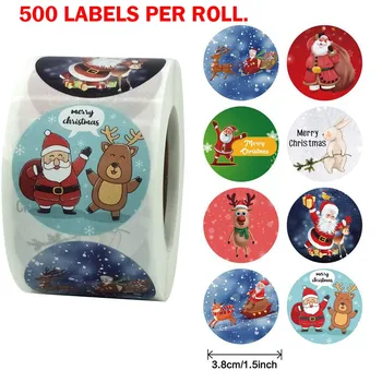 

Christmas Gift Tags Holiday Present Stickers Holiday Gift Labels Decorative Labe рождество Gifts Box Case Stickers Decorations