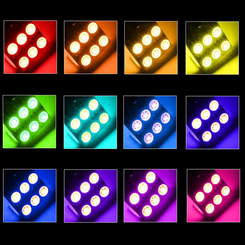 T10 W5W 168 5050 12SMD пульт дистанционного управления 12 В Авто RGB 16 цветов Светодиодная