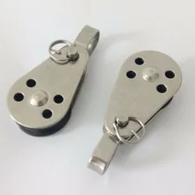 Серебряный шкив блок W съемный штифт& Кронштейн 316 инструменты из нержавеющей стали