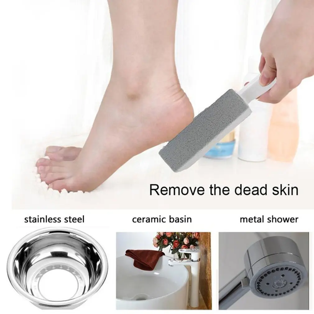 

2Pcs Toilets Brushes Natural Pumice Stone Cleaning Stone Cleaner Brush With Long Handle for Toilets Sinks Bathtubs