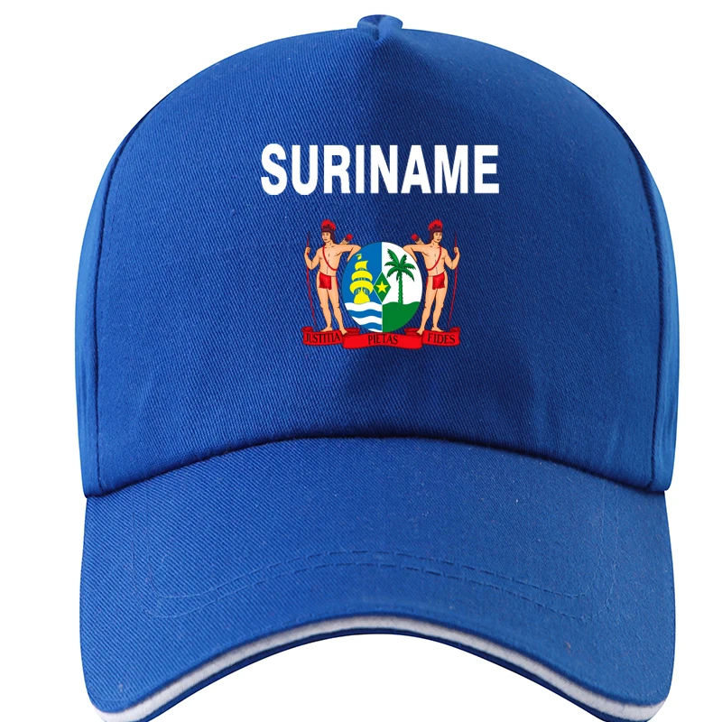 

SURINAME diy free custom name number sr hat nation flag dutch sranan sarnam sur country print photo text red baseball cap