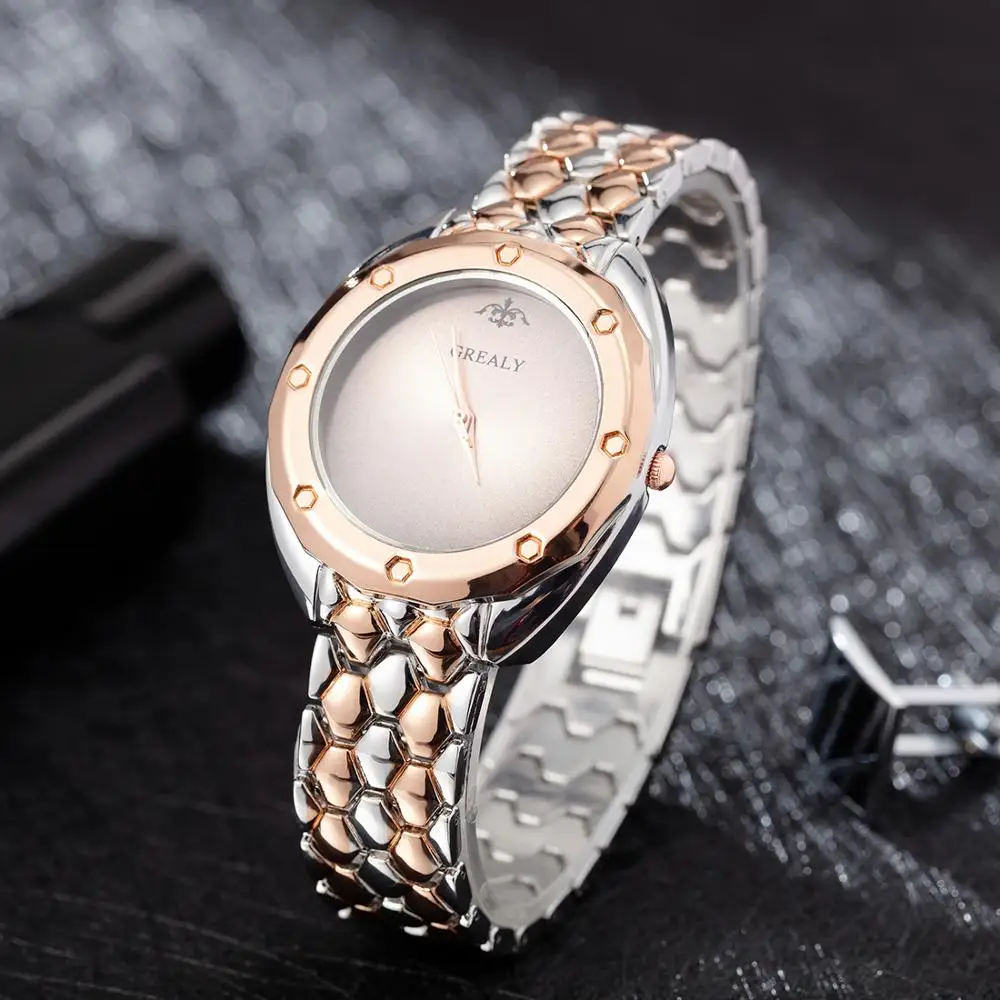 

Women's quartz-watches Simple fashion steel round watch dial alloy with watch box for gift 2019 new designer top hot clcok