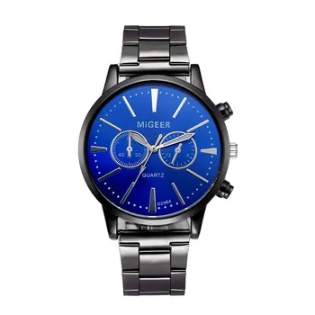 

Simple Blue And Black Dial Watch Men Women Business Stainless Steel Wrist Watch OTOKY Quartz Bracelet Clock Business Reloj Mujer