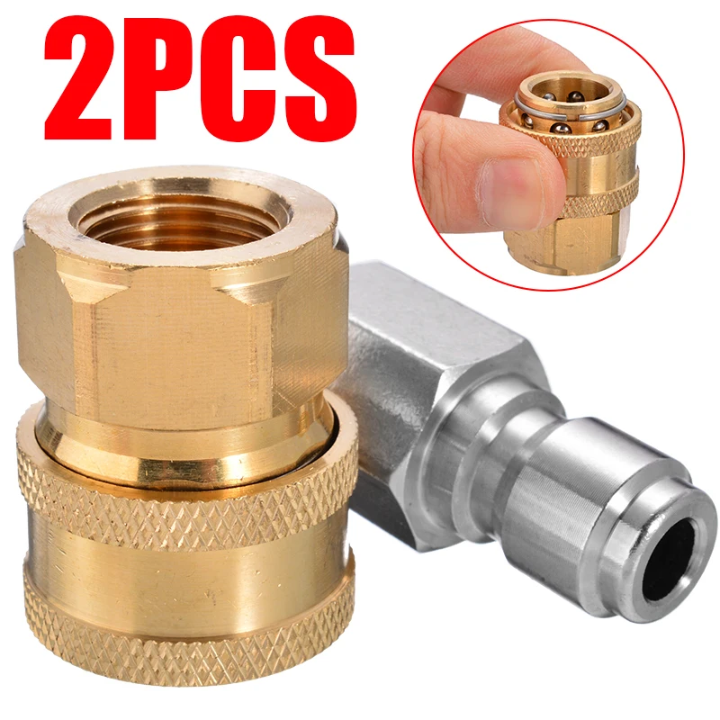 Pressure Washer Quick Release Coupling Male 3/8" Female Probe Connector New