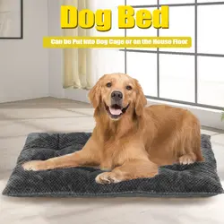 Роскошный толстый коврик для собак, плюшевая ткань, кровать для собак 36 дюймов, клетка для собак, домашний пол, теплое постельное белье для