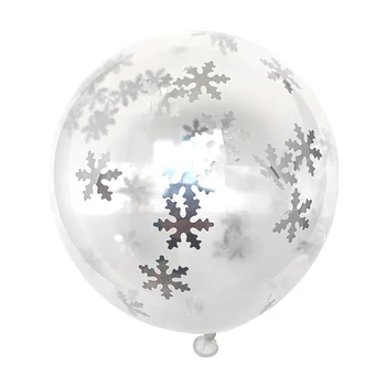 

10 pcs 12 inch glitter silver snowflake confetti balloons shiny foil confetti ballons party decorations wedding birthday globes
