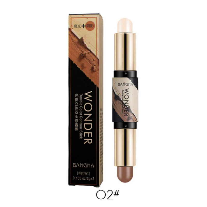 2 Бронзаторы, светильник высокого качества, Двойной консилер, покрытие, дефекты, осветление, тон кожи, водостойкий светильник, высокое качество, ремонт, бар-у - Цвет: 2