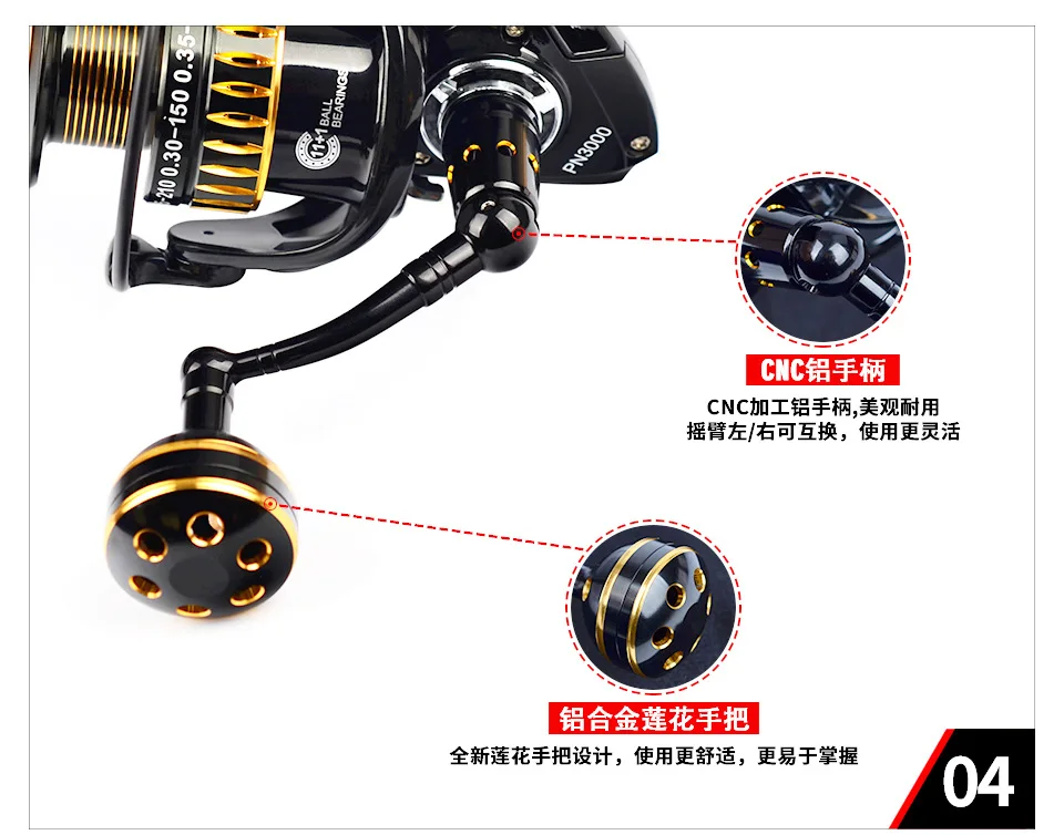 Carretel de Pesca Roda de Fiação Estrada de Pesca Linha de Pesca All-metal Eixos Oferta Especial Asiática Roda Copo 5.0: 1 12 8 All-metal carretel de pesca 12 eixos roda