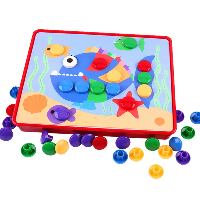 

Mobee mo bei Children Mushroom Nail Educational Set 123 Years Old Baby Fight Inserted Young CHILDREN'S Early Education Toy Gift