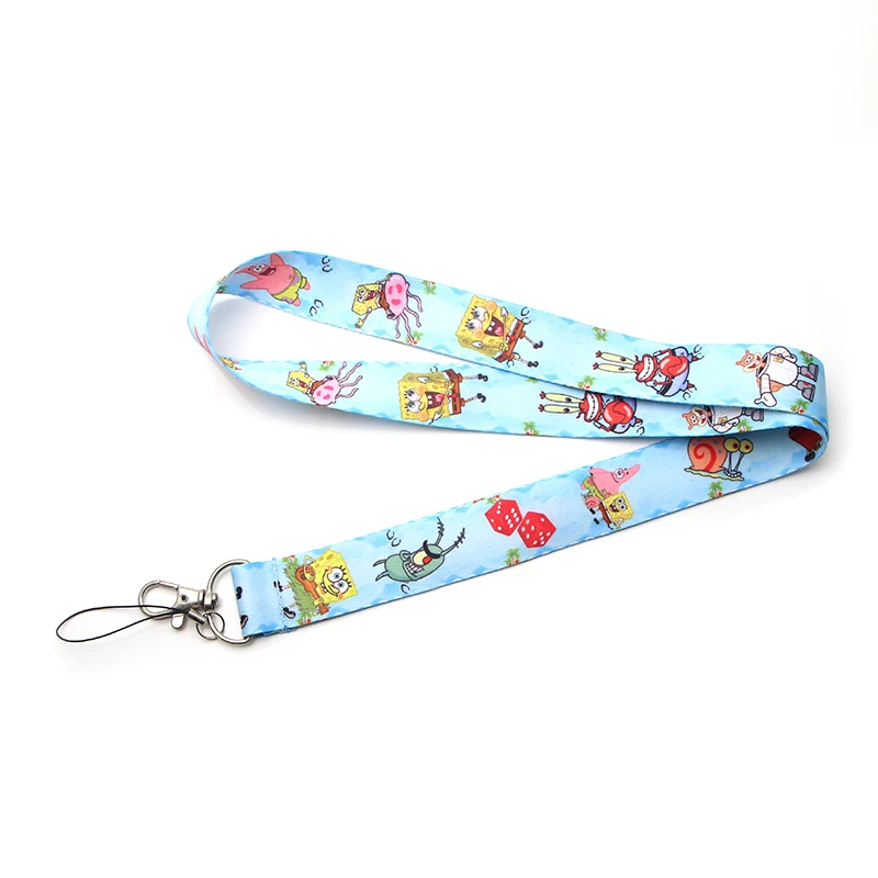 

Patrick star cartoon lanyards for key in mobile phone strap necklace card holders webbing ribbons keychains rope accessory E0477