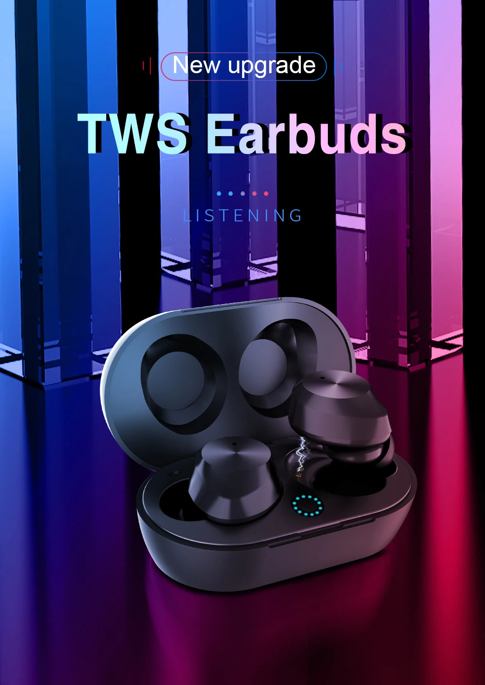 HIFI Bluetooth Earphones Mini Wireless Earbuds Touch Headset with Charging Box IPX5 Waterproof earphones for Smart phone