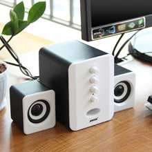 Мини пластиковый компьютерный динамик, проводной объемный 3D ноутбук, бас с сабвуфером, USB 2,1, регулируемый звук, Настольный портативный разъем 3,5 мм