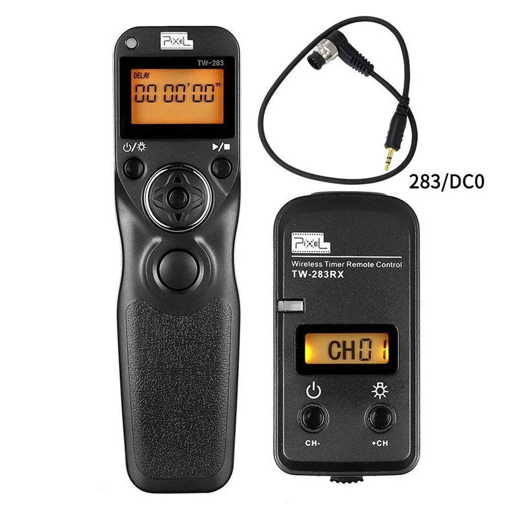 

PIXEL TW-283 DC0 беспроводной Таймер спуска затвора Пульт дистанционного управления для Nikon D850 D810A D810 D800E D800 D700 D500 D300S D300 D5