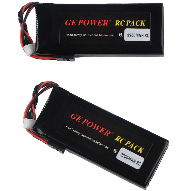 Batterie LiPo 11.1V 2200mAh pour Radiocommande RC - Lot 1/2/5