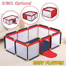 New Portable children's playpen baby safety fence folding play fence With 100Pcs Ocean Balls