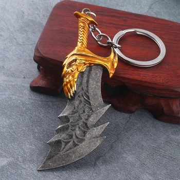 New God of War 4 Kratos Sword Keychain Pendant Keyring Jewelry Men And Women Car key chain Accessories 1