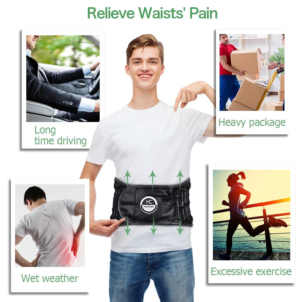 Brace Support Belt Physio Decompression Waist Lumbar Traction Herniated Disc Scoliosis Back Pain Relief Bone Health Care Tool