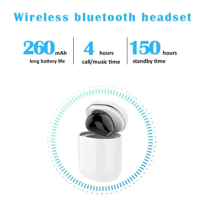Мини Беспроводной Bluetooth наушники с зарядный чехол стерео наушники Hands-free наушники для Xiaomi huawei