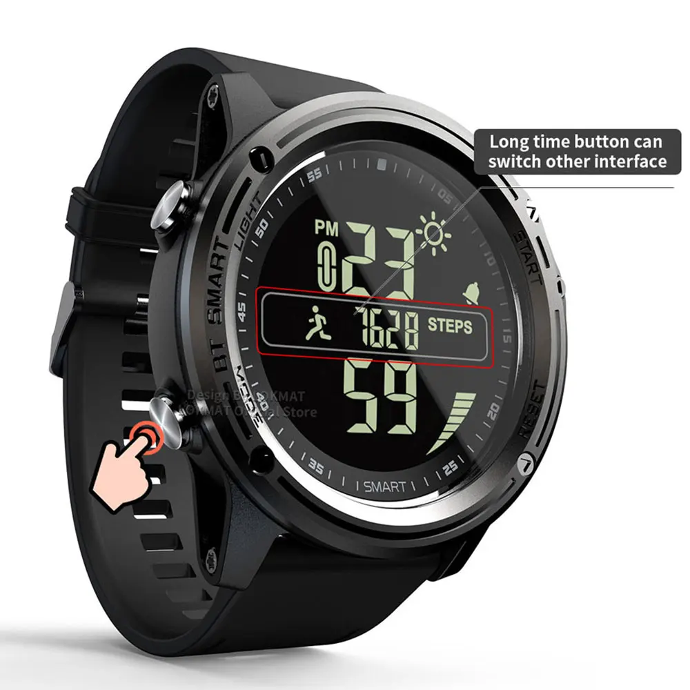 LOKMAT MK07 Bluetooth Смарт часы с 1,25 дюймов FSTN экран Водонепроницаемый фитнес трекер активности Удаленная камера для Android iOS