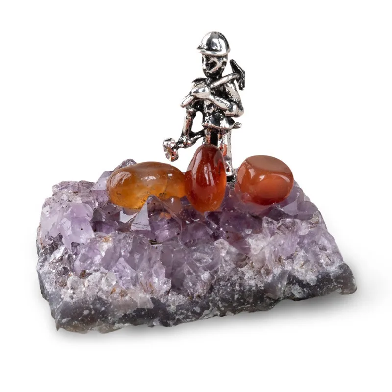 1 украшение для ПК геодный камень зеленый флюорит натуральный кристалл Пирит драгоценные камни камень аметист камни натуральные камни и минералы