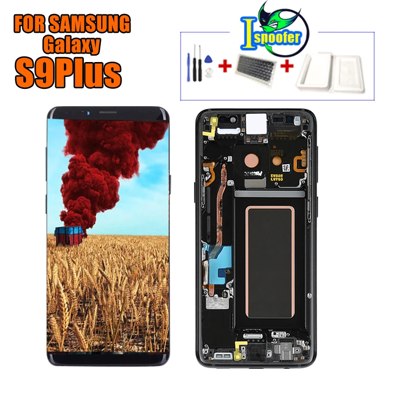 Оригинальный ЖК дисплей с рамкой для SAMSUNG Galaxy S9 дигитайзер сенсорного экрана + Plus