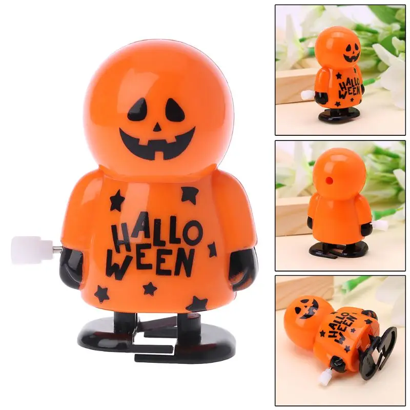 

Halloween Clockwork Walking Pumpkin Skeleton Educational Toy Prank Game Supplies R9UE