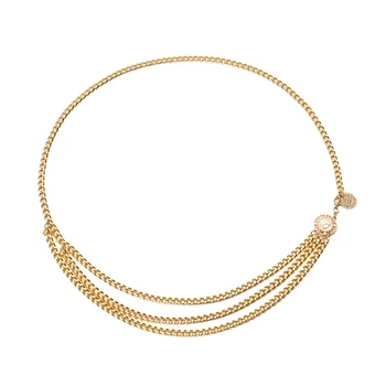 

Retro Gold Belts for Women Waistbands All-Match Multilayer Long Tassel for Party Jewelry Dress Waist Chain Coin Pendant Belts