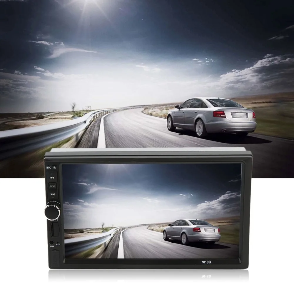 Автомобиль 7 дюймов Экран TF карты Doule Din Bluetooth MP5 плеер с заднего вида камера авто мультимедийный плеер аудио плеер черный