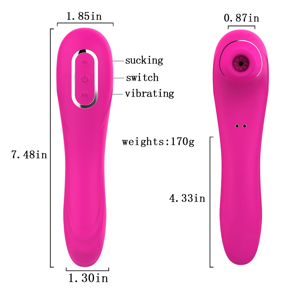 Sex Sucking Toys Vibrator Female Powerful Clitoris Sucker Blowjob Tongue Stimulator Nipple Vagina Pussy Pump for Women Adults 18