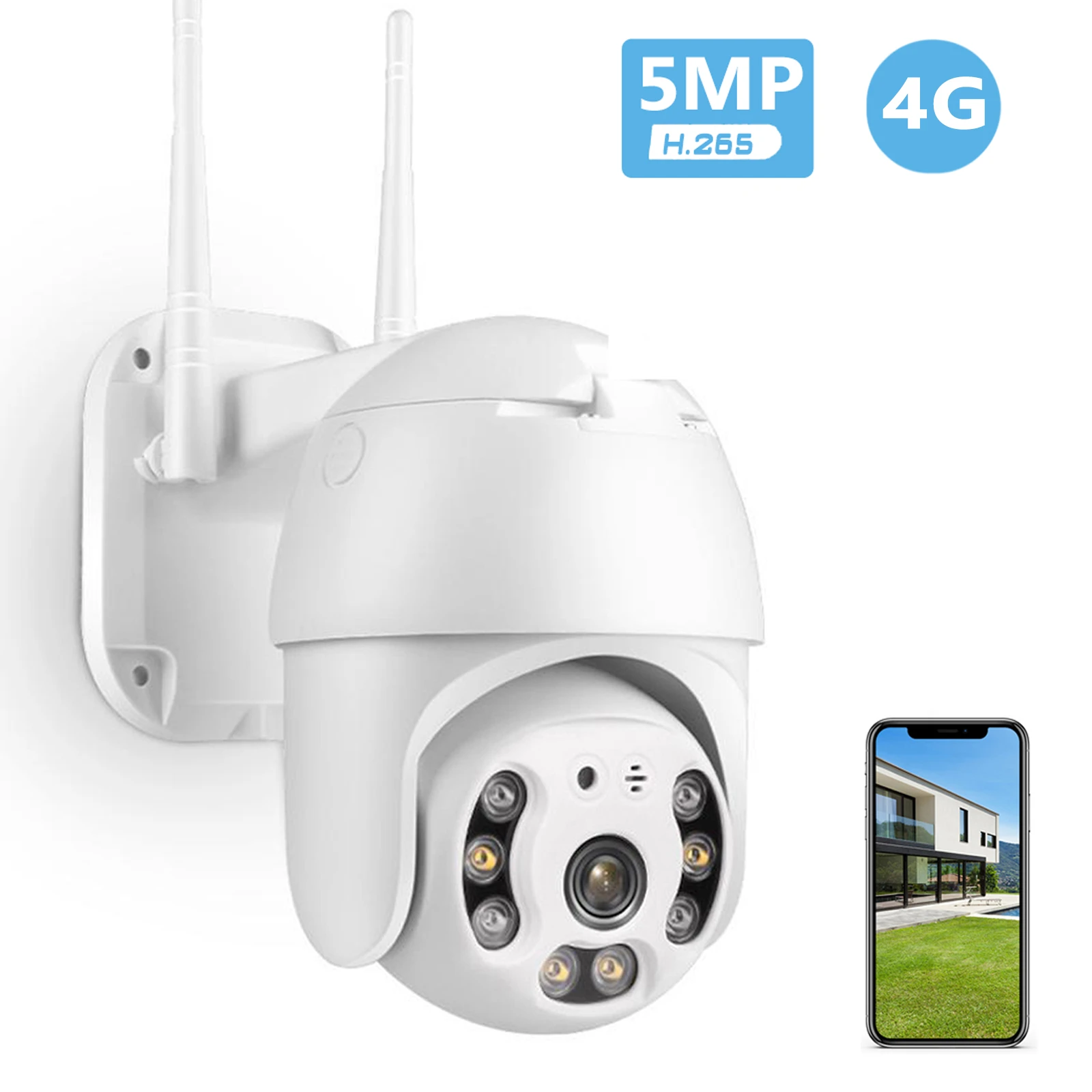 5mp Hd 4g Ptz Ip Camera With Sim Card Slot 3mp 2mp Auto Tracking Speed Dome  Camera Color Night Vision Video Surveillance Camera - Ip Camera - AliExpress