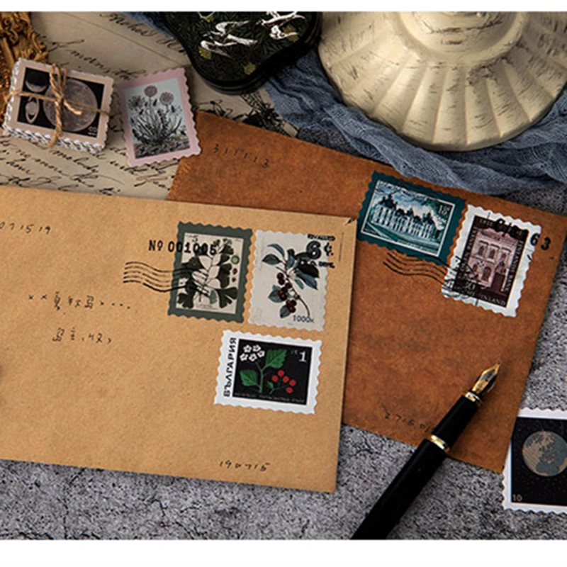 Mo. Card Stamp музейный дневник бумажный дневник стикер Скрапбукинг декоративные этикетки 1 лот = 1 упаковка = 46 шт